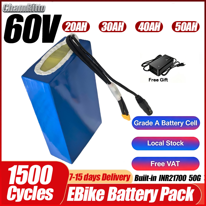 Bicicleta eléctrica de 60V 150 - 60V 50Ah Electric Scooter Battery reseña y precio